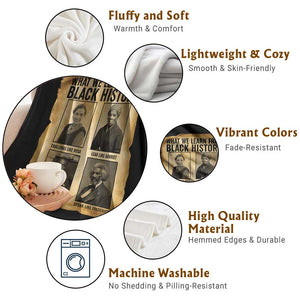 What We Learn From Black History Throw Blanket Vintage African American Leaders TS12 Print Your Wear