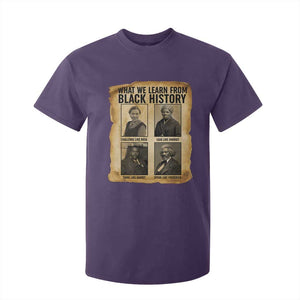 What We Learn From Black History T Shirt For Kid Vintage African American Leaders TS12 Purple Print Your Wear