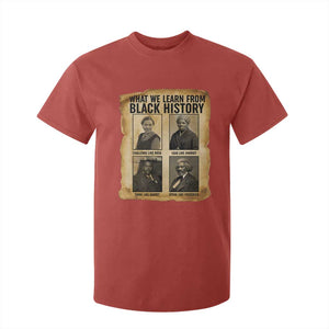 What We Learn From Black History T Shirt For Kid Vintage African American Leaders TS12 Red Print Your Wear