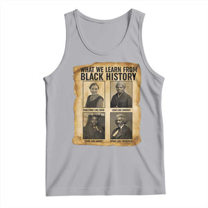 What We Learn From Black History Tank Top Vintage African American Leaders TS12 Athletic Heather Print Your Wear