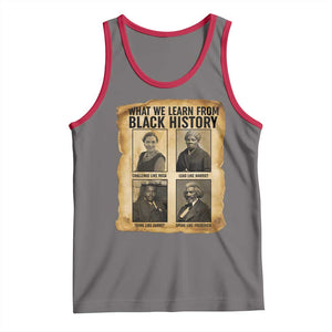 What We Learn From Black History Tank Top Vintage African American Leaders TS12 Deep Heather Red Print Your Wear