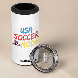 USA Soccer Mode 4 in 1 Can Cooler Tumbler United States Team Pride TS12 Print Your Wear
