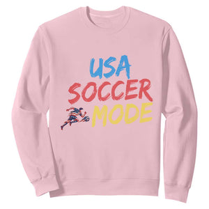 USA Soccer Mode Sweatshirt United States Team Pride TS12 Light Pink Print Your Wear