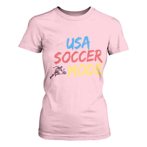 USA Soccer Mode T Shirt For Women United States Team Pride TS12 Light Pink Print Your Wear