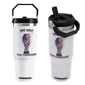 We Are Champions Flip Straw Tumbler USA Soccer Lover Gift TS12 One Size: 30 oz White Print Your Wear