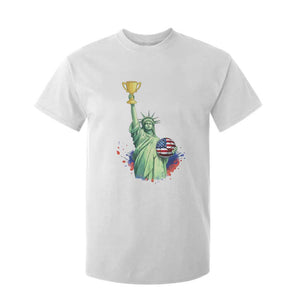 Statue Of Liberty Soccer Cup T Shirt For Kid USA Soccer Lover Gift TS12 White Print Your Wear