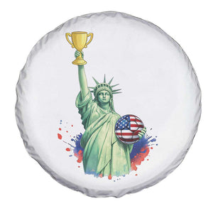 Statue Of Liberty Soccer Cup Spare Tire Cover USA Soccer Lover Gift TS12 Print Your Wear
