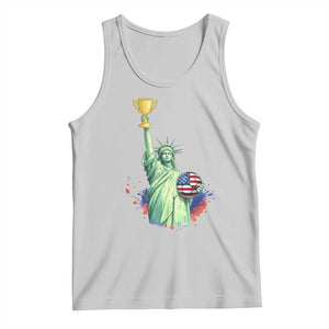 Statue Of Liberty Soccer Cup Tank Top USA Soccer Lover Gift TS12 Ash Print Your Wear