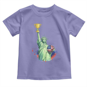 Statue Of Liberty Soccer Cup Toddler T Shirt USA Soccer Lover Gift TS12 Violet Print Your Wear