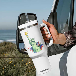 Statue Of Liberty Soccer Cup Tumbler With Handle USA Soccer Lover Gift TS12 Print Your Wear