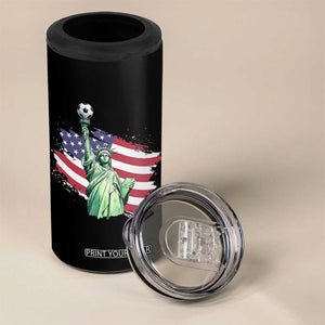 Statue Of Liberty Soccer Lover 4 in 1 Can Cooler Tumbler New Yorker Fan Gift TS12 Print Your Wear