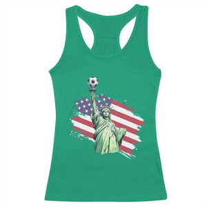 Statue Of Liberty Soccer Lover Racerback Tank Top New Yorker Fan Gift TS12 Irish Green Print Your Wear