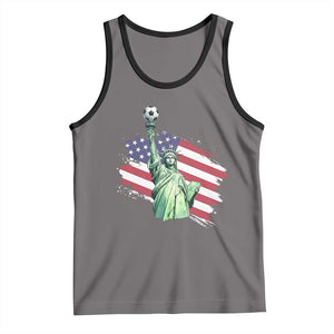 Statue Of Liberty Soccer Lover Tank Top New Yorker Fan Gift TS12 Deep Heather Black Print Your Wear