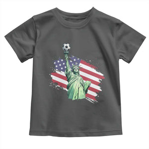 Statue Of Liberty Soccer Lover Toddler T Shirt New Yorker Fan Gift TS12 Dark Heather Print Your Wear