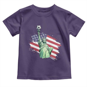 Statue Of Liberty Soccer Lover Toddler T Shirt New Yorker Fan Gift TS12 Purple Print Your Wear