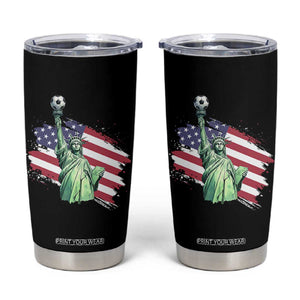 Statue Of Liberty Soccer Lover Tumbler Cup New Yorker Fan Gift TS12 Black Print Your Wear