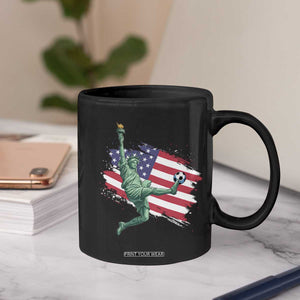 Funny Statue Of Liberty Playing Soccer Coffee Mug New Yorker Fan Gift TS12 Print Your Wear