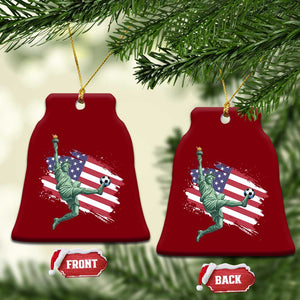 Funny Statue Of Liberty Playing Soccer Ceramic Ornament New Yorker Fan Gift TS12 Print Your Wear