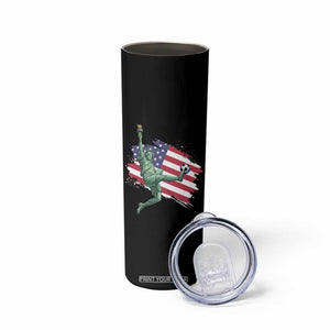 Funny Statue Of Liberty Playing Soccer Skinny Tumbler New Yorker Fan Gift TS12 Print Your Wear