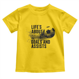 Funny Life Is About Goals And Assists Toddler T Shirt Goalkeepers Gifts TS12 Daisy Print Your Wear