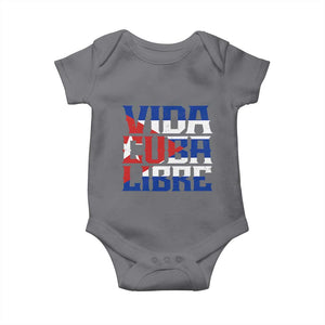 Viva Cuba Libre Baby Onesie Cuban Freedom Supporter TS12 Charcoal Print Your Wear
