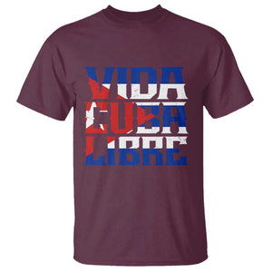 Viva Cuba Libre T Shirt Cuban Freedom Supporter TS12 Maroon Print Your Wear