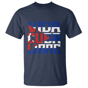 Viva Cuba Libre T Shirt Cuban Freedom Supporter TS12 Navy Print Your Wear
