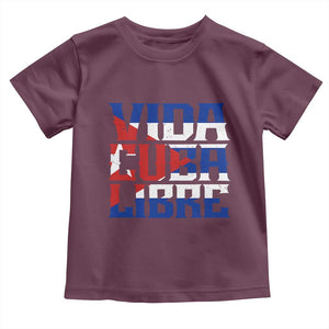 Viva Cuba Libre Toddler T Shirt Cuban Freedom Supporter TS12 Maroon Print Your Wear