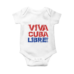 Viva Cuba Libre Baby Onesie SOS Cuba Stand With Freedom Movement TS12 White Print Your Wear