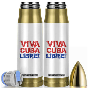 Viva Cuba Libre Bullet Tumbler SOS Cuba Stand With Freedom Movement TS12 White Print Your Wear