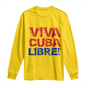 Viva Cuba Libre Long Sleeve Shirt SOS Cuba Stand With Freedom Movement TS12 Daisy Print Your Wear