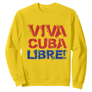Viva Cuba Libre Sweatshirt SOS Cuba Stand With Freedom Movement TS12 Daisy Print Your Wear