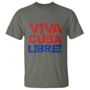 Viva Cuba Libre T Shirt SOS Cuba Stand With Freedom Movement TS12 Military Green Print Your Wear