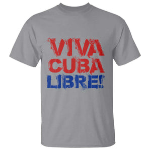Viva Cuba Libre T Shirt SOS Cuba Stand With Freedom Movement TS12 Sport Gray Print Your Wear