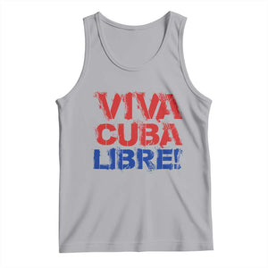 Viva Cuba Libre Tank Top SOS Cuba Stand With Freedom Movement TS12 Athletic Heather Print Your Wear