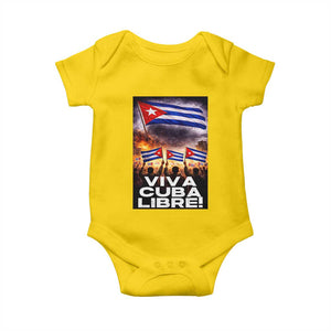 Viva Cuba Libre Baby Onesie Cuban Freedom Protest TS12 Daisy Print Your Wear