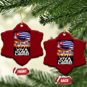 Viva Cuba Libre Ceramic Ornament Cuban Freedom Protest TS12 Print Your Wear