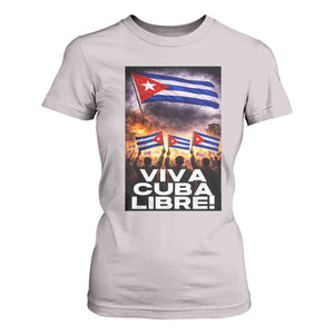 Viva Cuba Libre T Shirt For Women Cuban Freedom Protest TS12 Ice Gray Print Your Wear