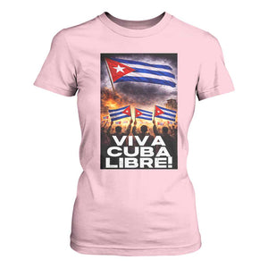 Viva Cuba Libre T Shirt For Women Cuban Freedom Protest TS12 Light Pink Print Your Wear
