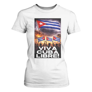 Viva Cuba Libre T Shirt For Women Cuban Freedom Protest TS12 White Print Your Wear