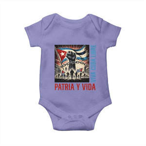 Cuban American Pride Baby Onesie Viva Cuba Libre Supporter TS12 Violet Print Your Wear