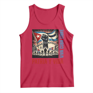 Cuban American Pride Tank Top Viva Cuba Libre Supporter TS12 Red Print Your Wear