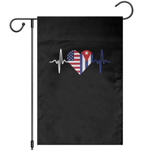 Heartbeat Cuba USA Garden Flag Cuban American Pride TS12 Black Print Your Wear