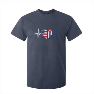 Heartbeat Cuba USA T Shirt For Kid Cuban American Pride TS12 Navy Print Your Wear