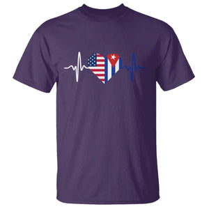 Heartbeat Cuba USA T Shirt Cuban American Pride TS12 Purple Print Your Wear