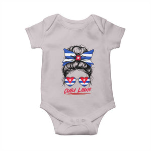 Cuba Libre Baby Onesie Messy Bun Cuban Woman Sunglasses TS12 Ice Gray Print Your Wear