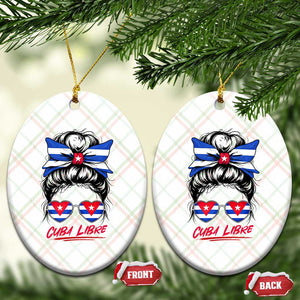 Cuba Libre Ceramic Ornament Messy Bun Cuban Woman Sunglasses TS12 Print Your Wear