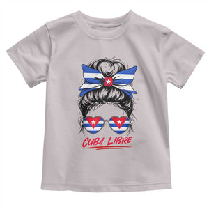 Cuba Libre Toddler T Shirt Messy Bun Cuban Woman Sunglasses TS12 Ice Gray Print Your Wear