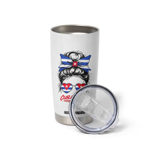 Cuba Libre Tumbler Cup Messy Bun Cuban Woman Sunglasses TS12 Print Your Wear