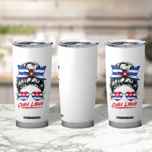 Cuba Libre Tumbler Cup Messy Bun Cuban Woman Sunglasses TS12 Print Your Wear